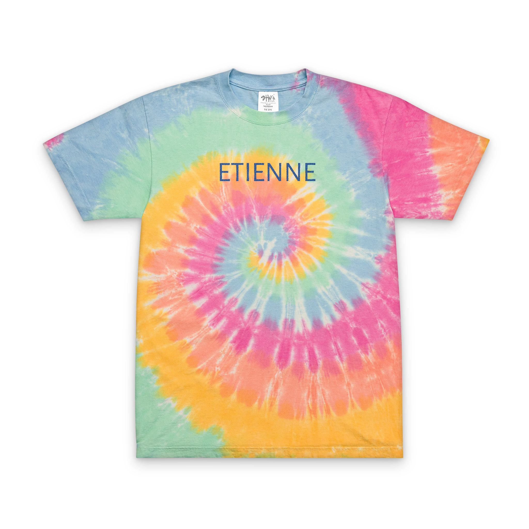 Tie-Dye Spiral Embroidered T-Shirt — Oversized Rainbow Tee