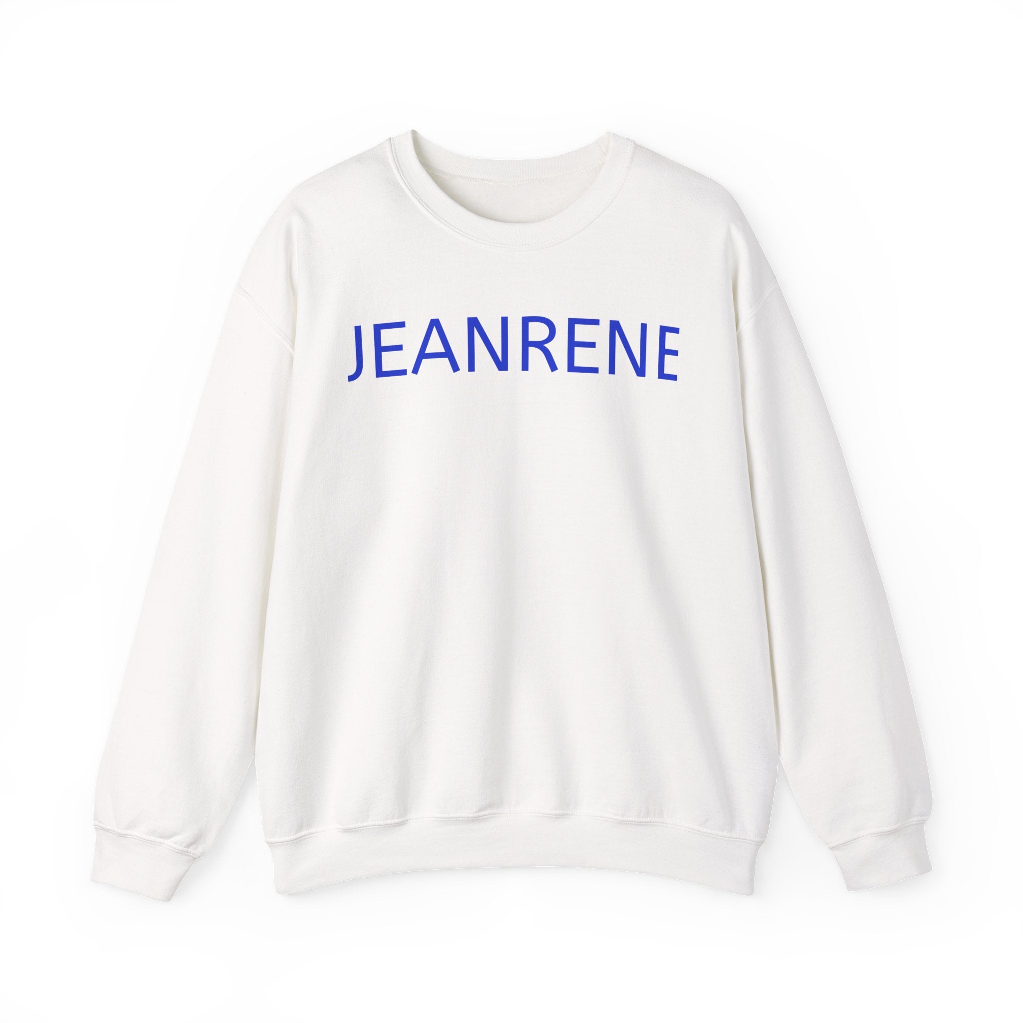 Jeanrene Crewneck Sweatshirt — Minimal Name Logo Pullover