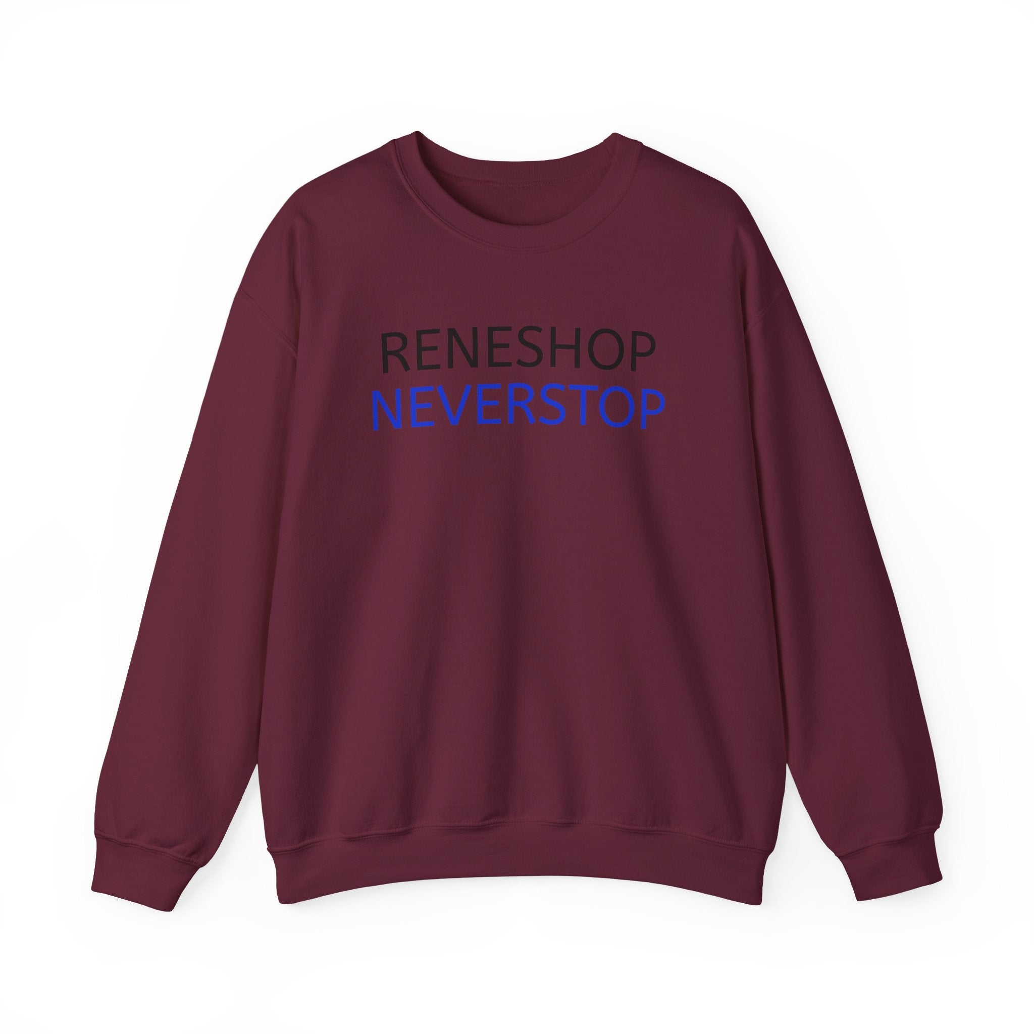 Crewneck Sweatshirt — RENESHOP NEVERSTOP Minimal Logo
