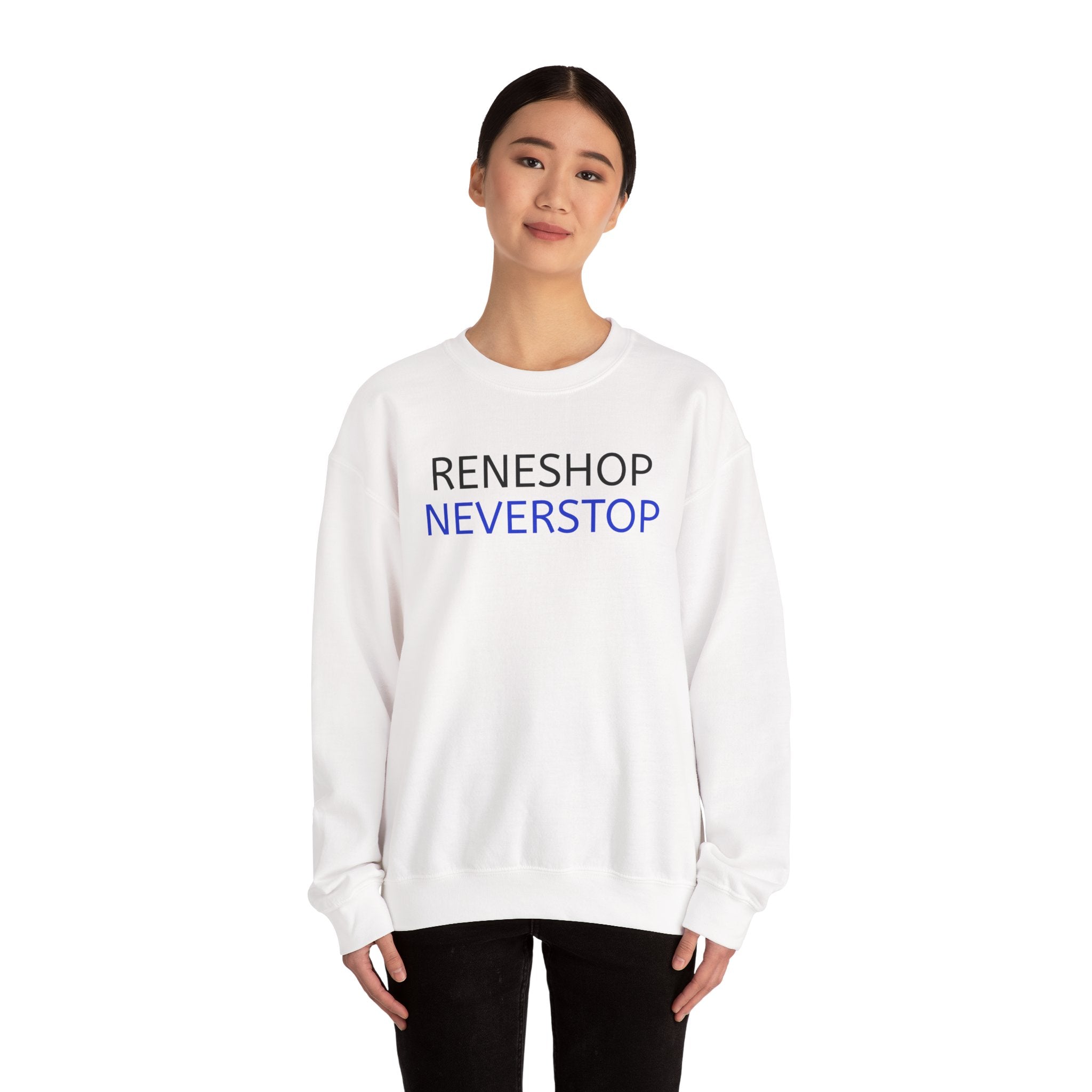 Crewneck Sweatshirt — RENESHOP NEVERSTOP Minimal Logo