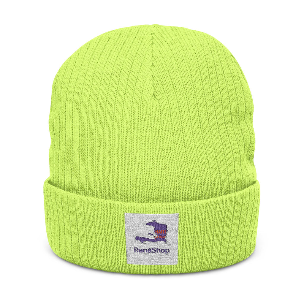 Ribbed Knit Beanie (Embroidery)