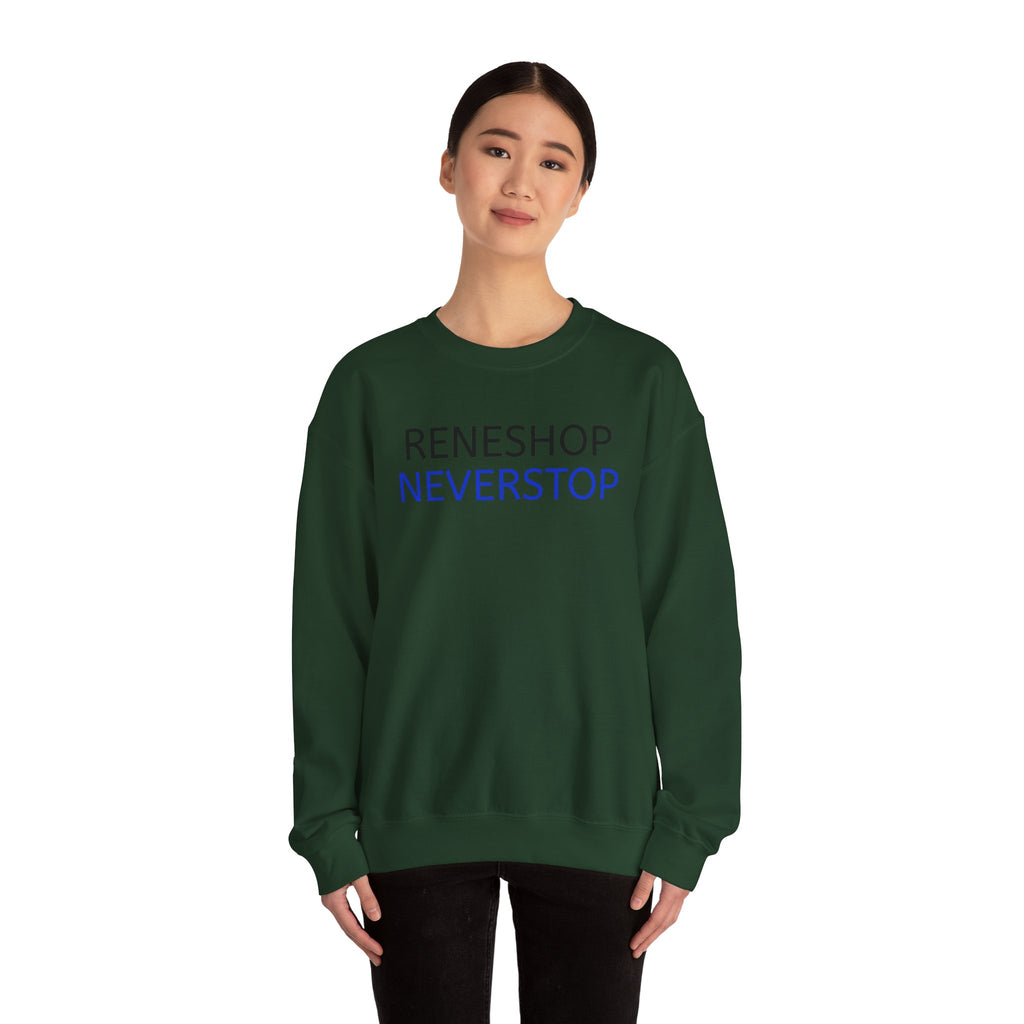 Crewneck Sweatshirt — RENESHOP NEVERSTOP Minimal Logo