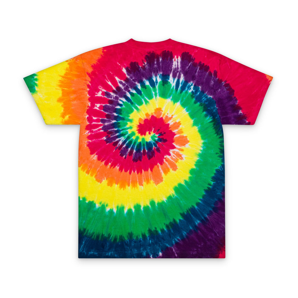 Tie-Dye Spiral Embroidered T-Shirt — Oversized Rainbow Tee