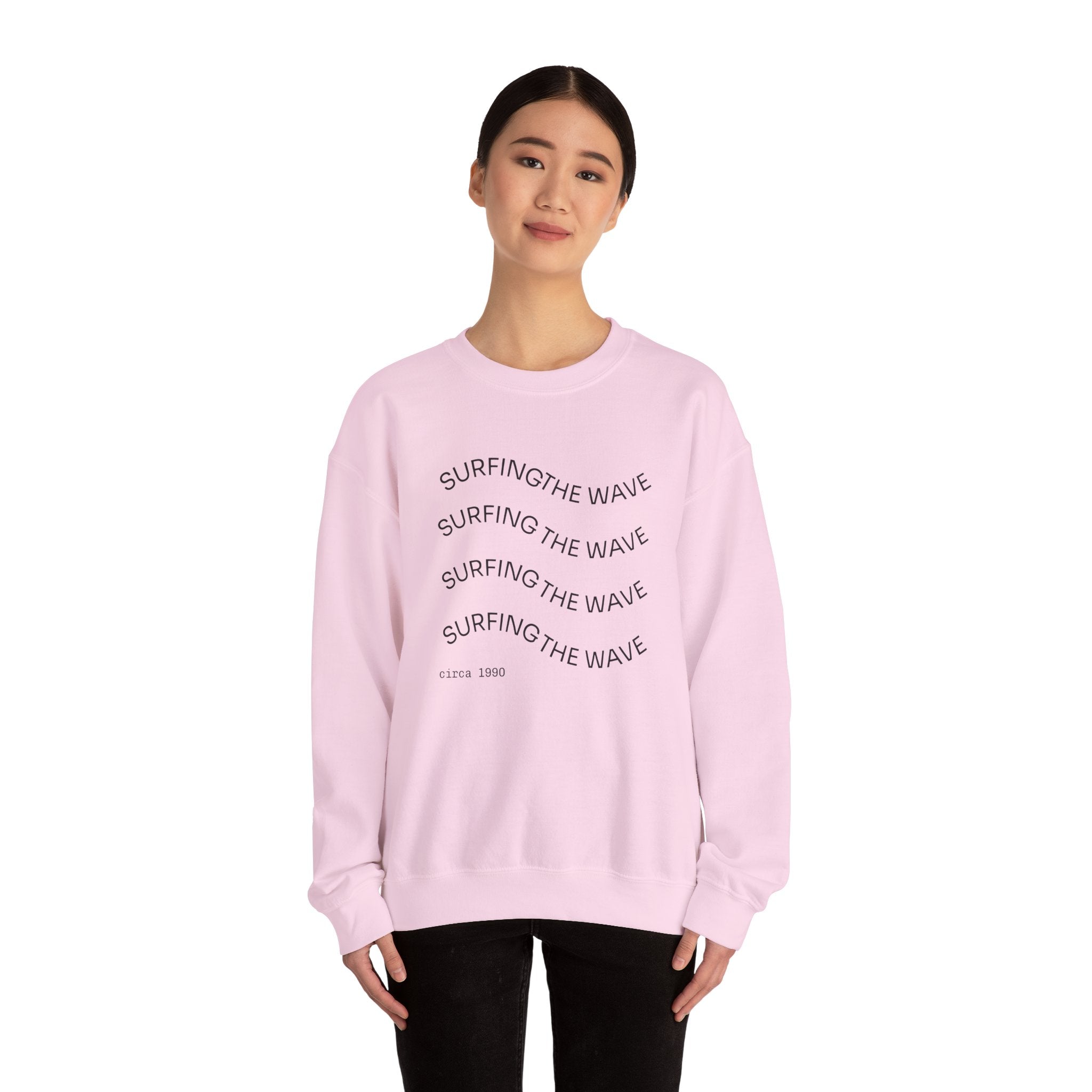 Sweatshirt — 'Surfing The Wave' Minimalist Crewneck