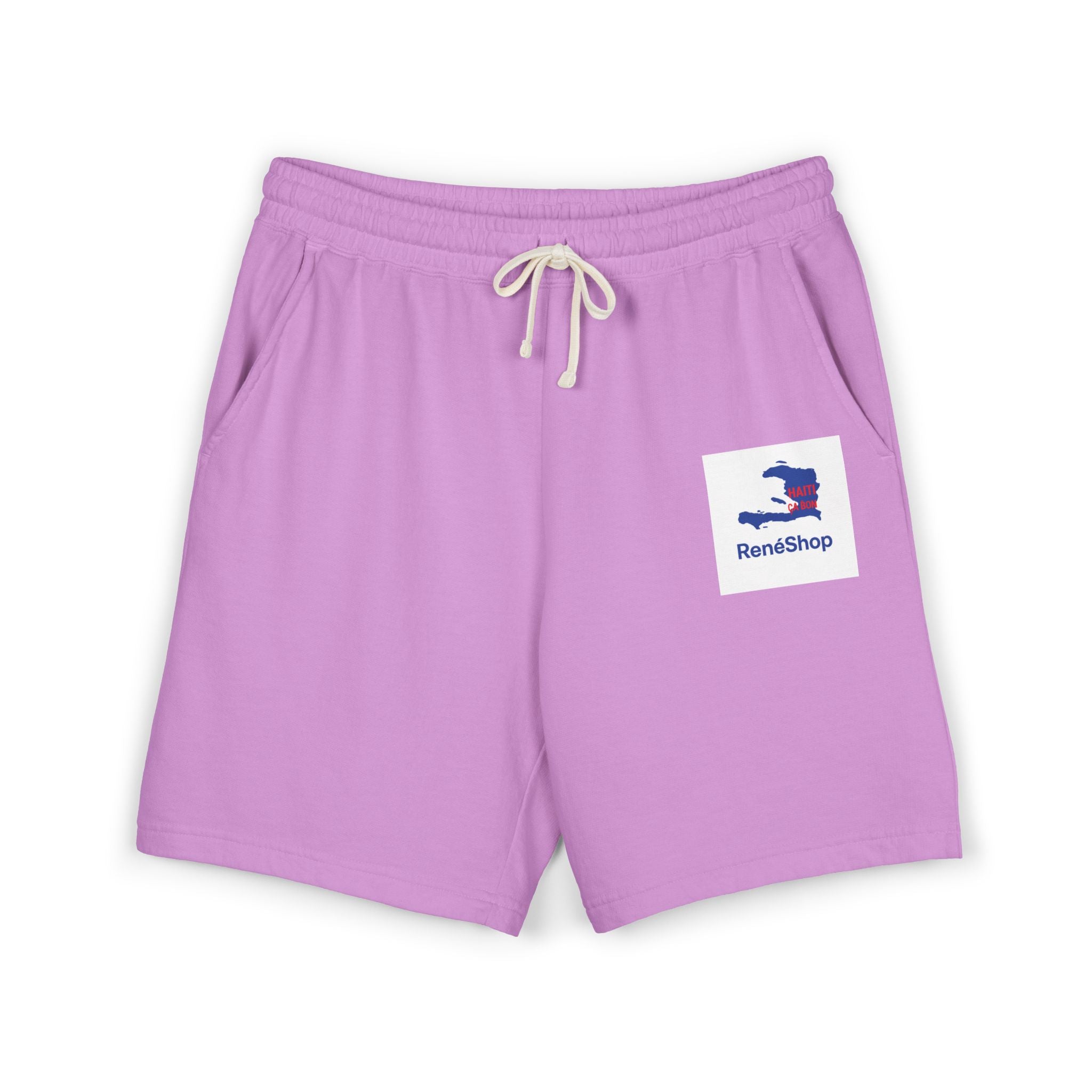 Lightweight Fleece Sweat Shorts – Minimal Logo Casual Lounge Shorts