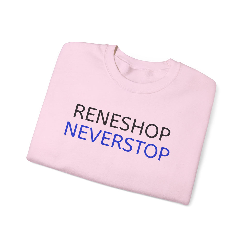 Crewneck Sweatshirt — RENESHOP NEVERSTOP Minimal Logo