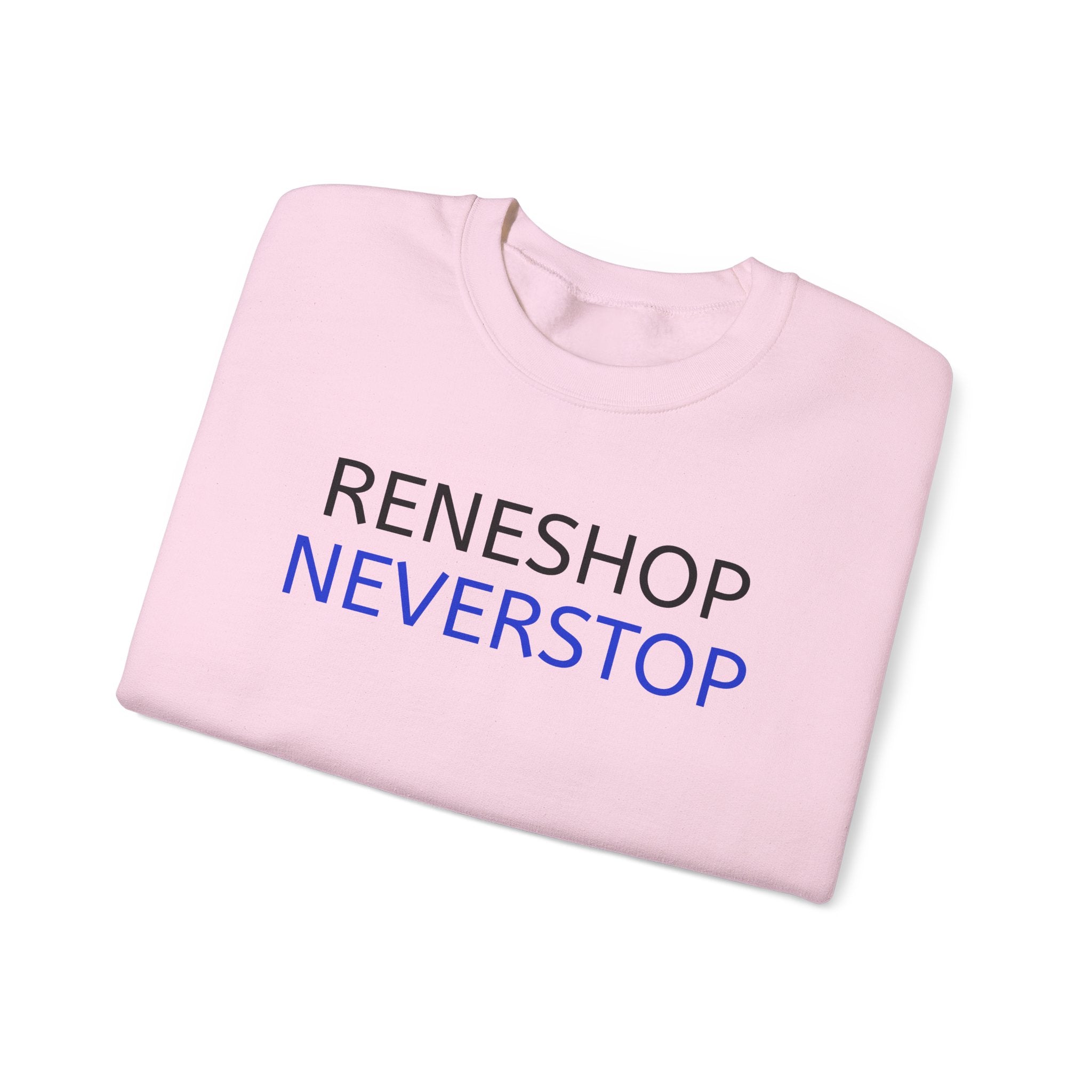 Crewneck Sweatshirt — RENESHOP NEVERSTOP Minimal Logo