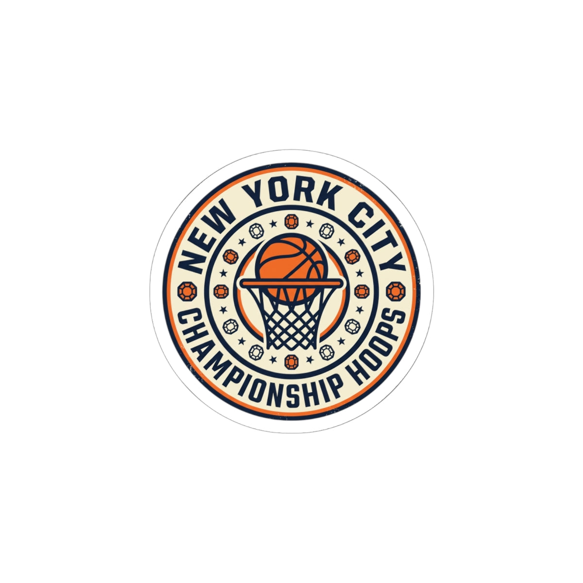 New York City Championship Hoops Sticker | NY Basketball, Streetwear