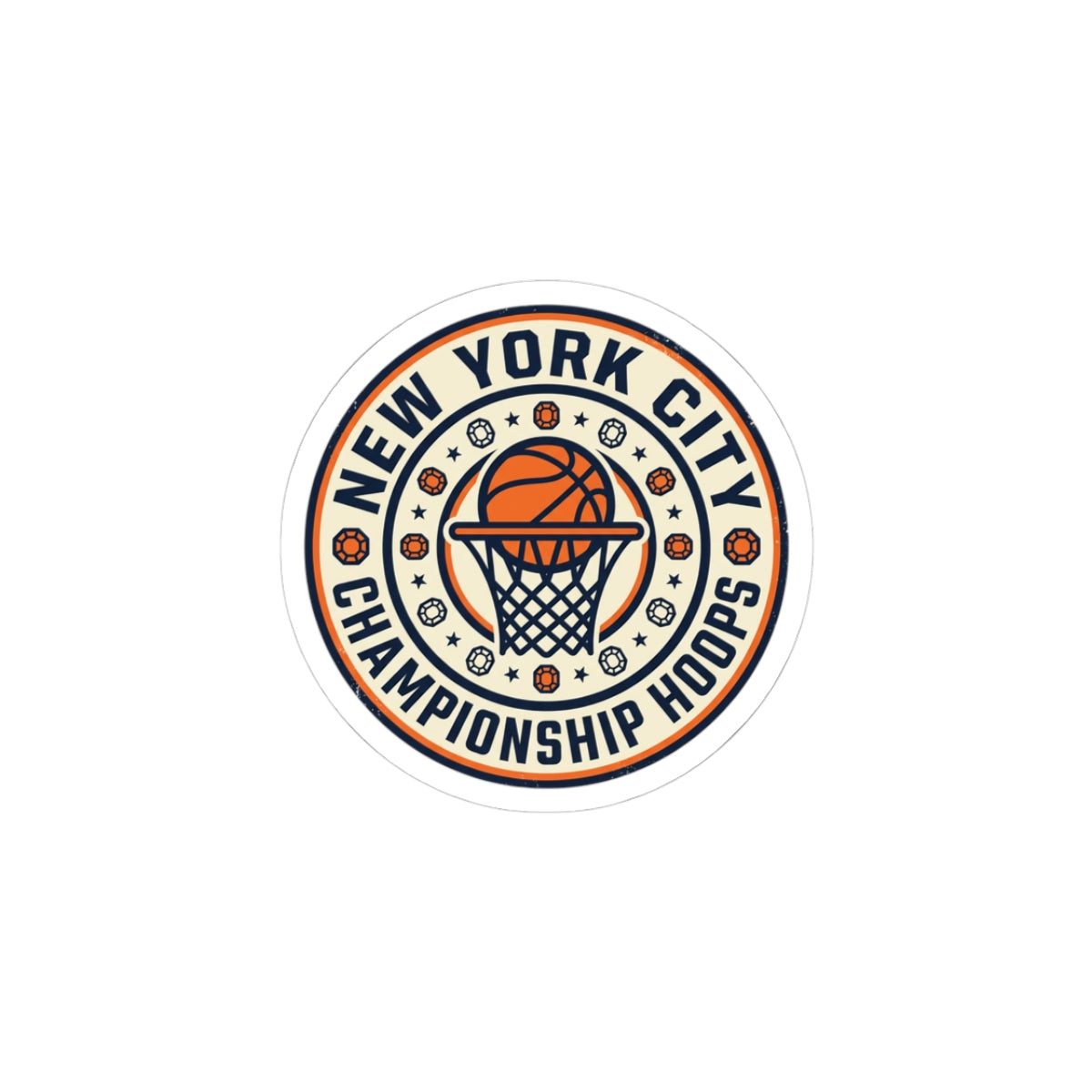 New York City Championship Hoops Sticker | NY Basketball, Streetwear