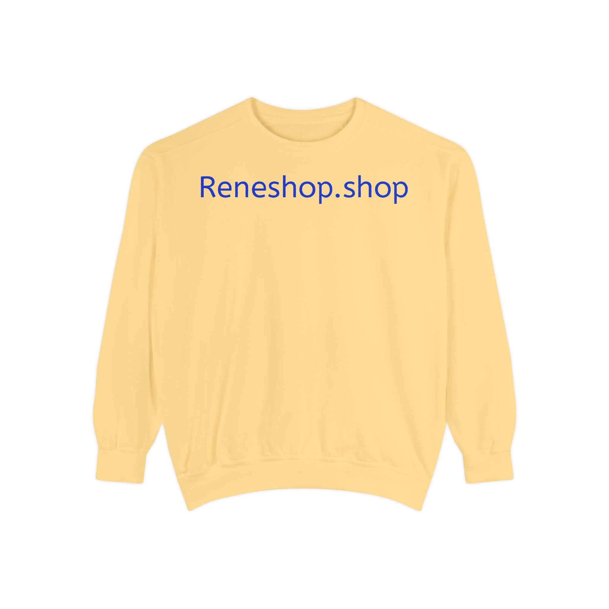 Reneshop.shop Logo Sweatshirt — Minimal White Crewneck