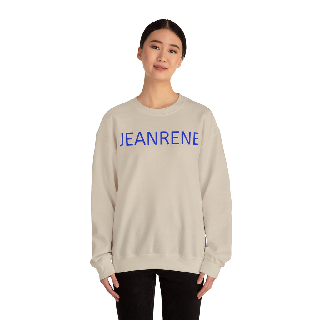 Jeanrene Crewneck Sweatshirt — Minimal Name Logo Pullover