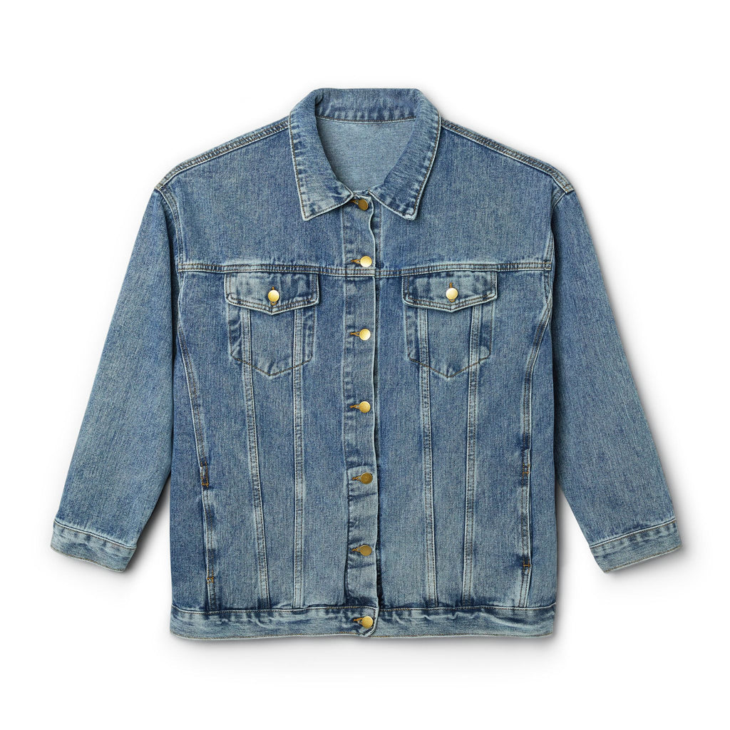 Denim Jacket — Women's Classic Jean Jacket with RenéShop Back Logo